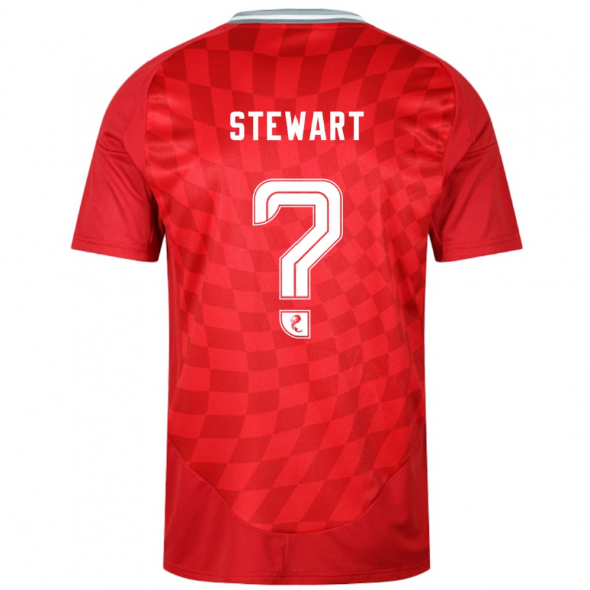 Damen Fußball Alfie Stewart #0 Rot Heimtrikot Trikot 2024/25 T-Shirt Luxemburg