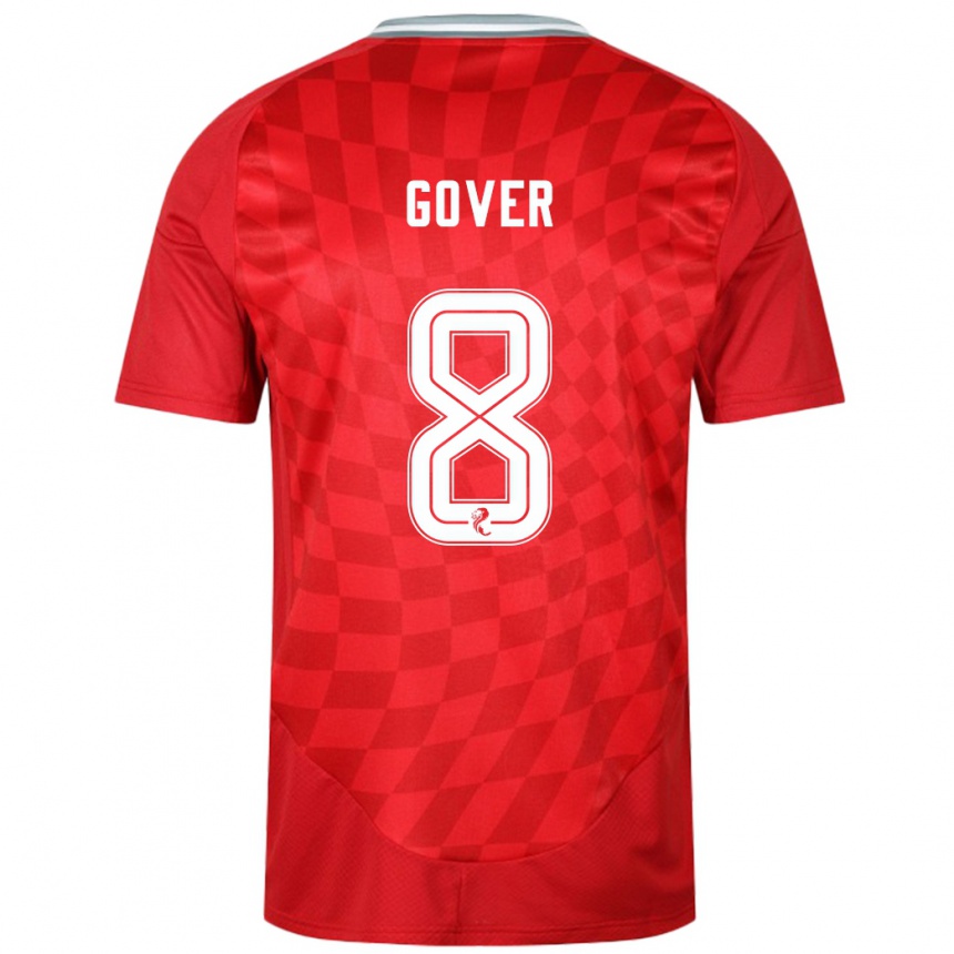 Damen Fußball Chloe Gover #8 Rot Heimtrikot Trikot 2024/25 T-Shirt Luxemburg