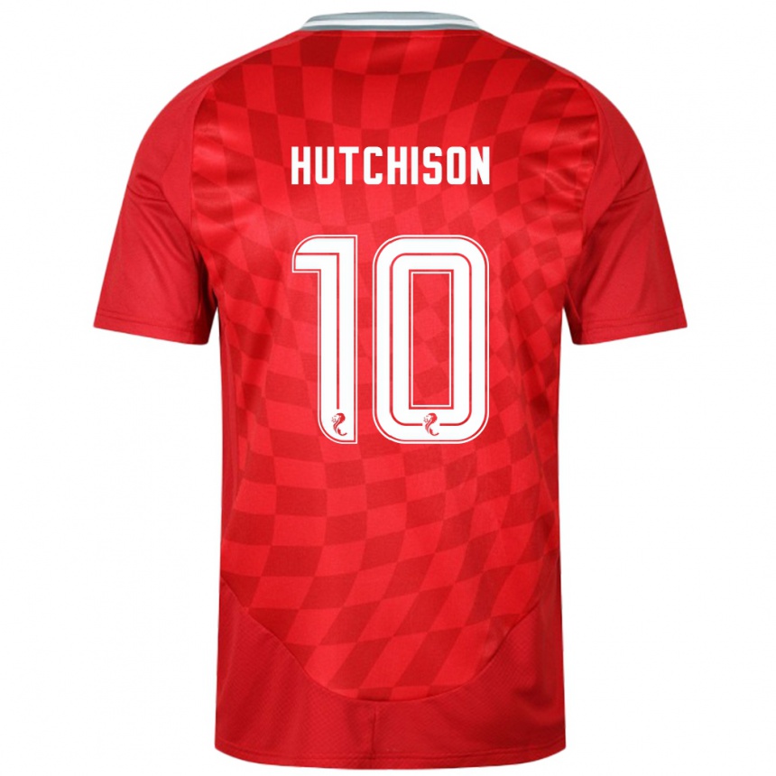 Damen Fußball Bayley Hutchison #10 Rot Heimtrikot Trikot 2024/25 T-Shirt Luxemburg