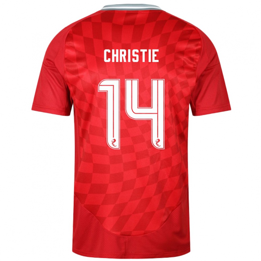 Damen Fußball Mya Christie #14 Rot Heimtrikot Trikot 2024/25 T-Shirt Luxemburg