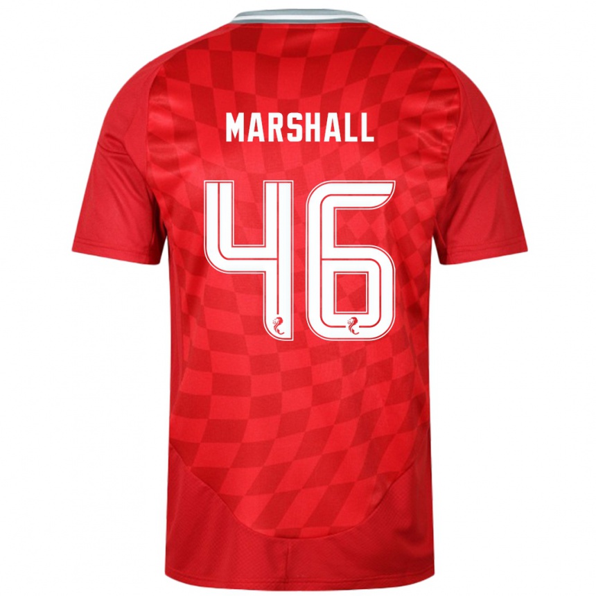 Damen Fußball Findlay Marshall #46 Rot Heimtrikot Trikot 2024/25 T-Shirt Luxemburg