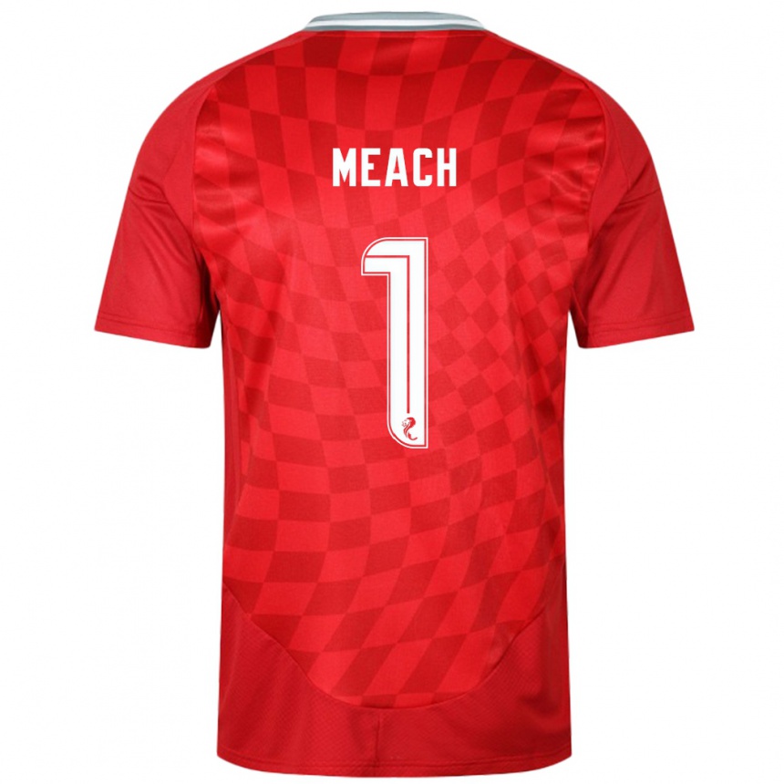 Damen Fußball Aaliyah-Jay Meach #1 Rot Heimtrikot Trikot 2024/25 T-Shirt Luxemburg