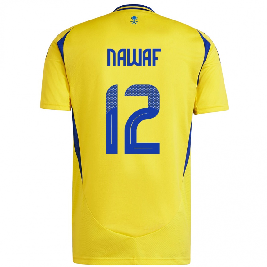 Damen Fußball Nawaf Al-Boushal #12 Gelb Blau Heimtrikot Trikot 2024/25 T-Shirt Luxemburg