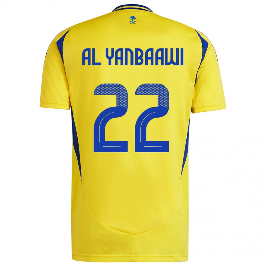 Damen Fußball Tahani Al-Yanbaawi #22 Gelb Blau Heimtrikot Trikot 2024/25 T-Shirt Luxemburg