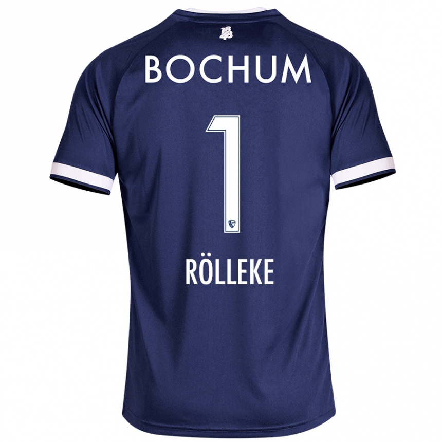 Damen Fußball Hugo Rölleke #1 Dunkelblau Heimtrikot Trikot 2024/25 T-Shirt Luxemburg