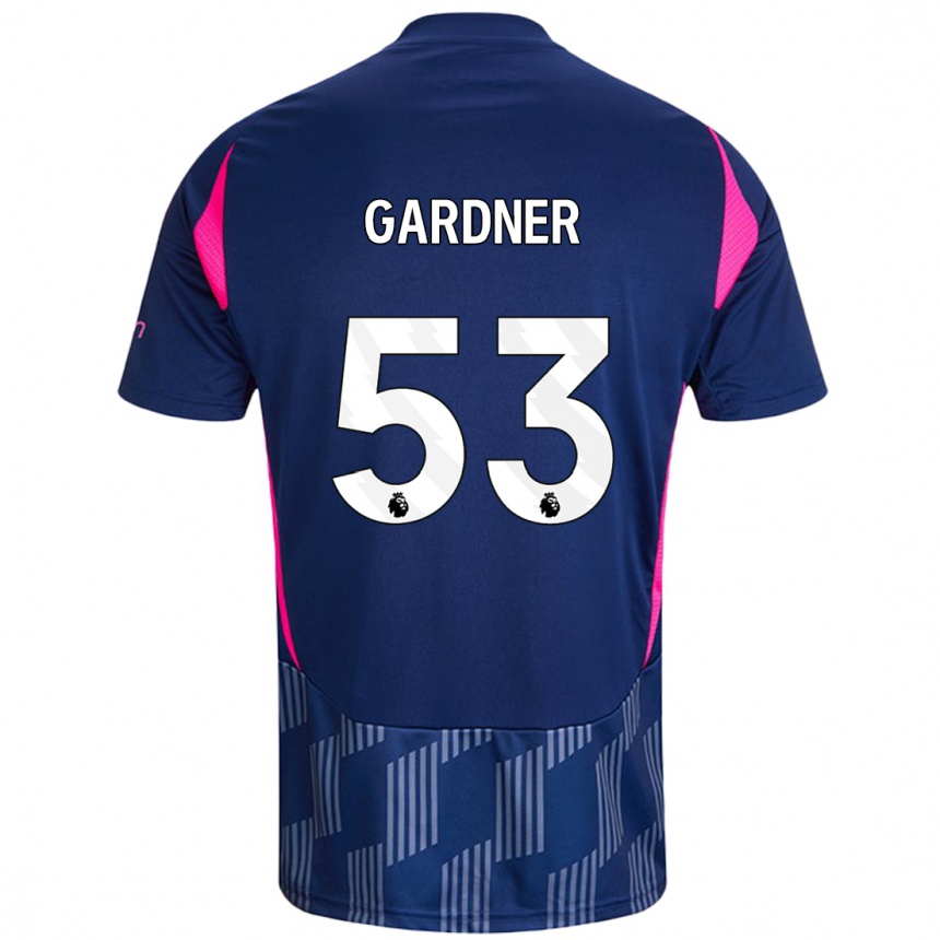 Damen Fußball Joe Gardner #53 Königsblau Rosa Auswärtstrikot Trikot 2024/25 T-Shirt Luxemburg