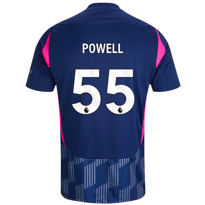 Damen Fußball Josh Powell #55 Königsblau Rosa Auswärtstrikot Trikot 2024/25 T-Shirt Luxemburg