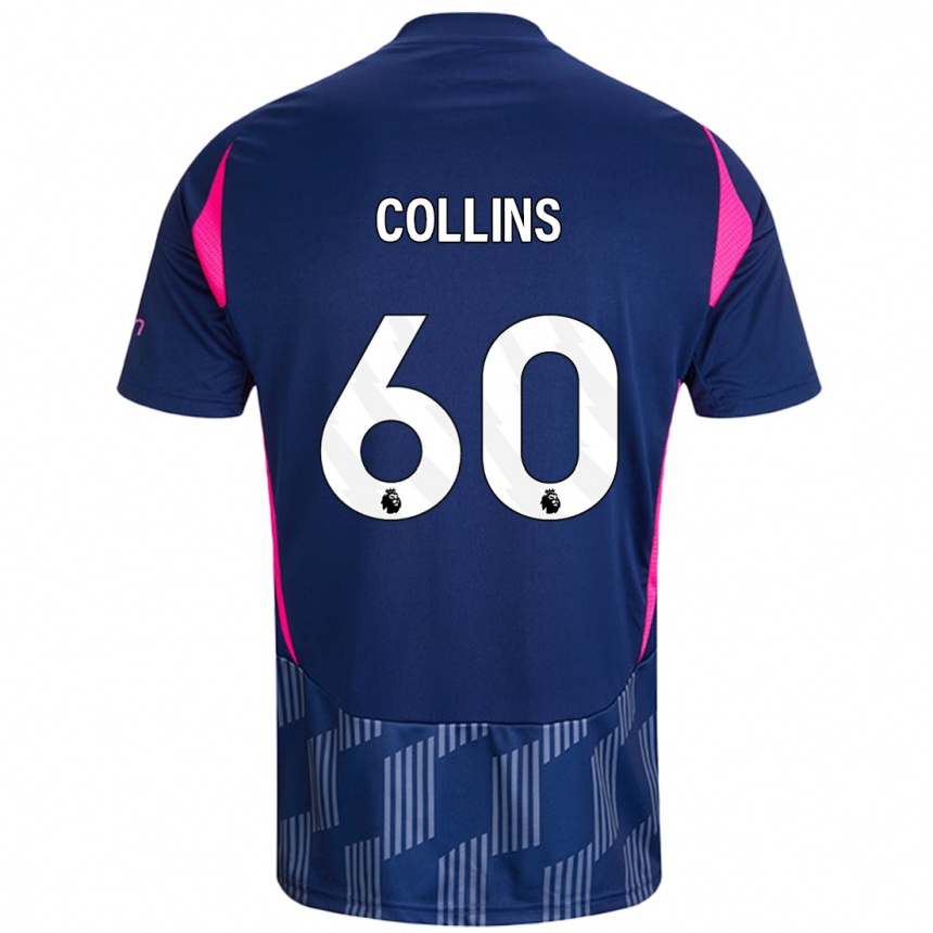 Damen Fußball Sam Collins #60 Königsblau Rosa Auswärtstrikot Trikot 2024/25 T-Shirt Luxemburg