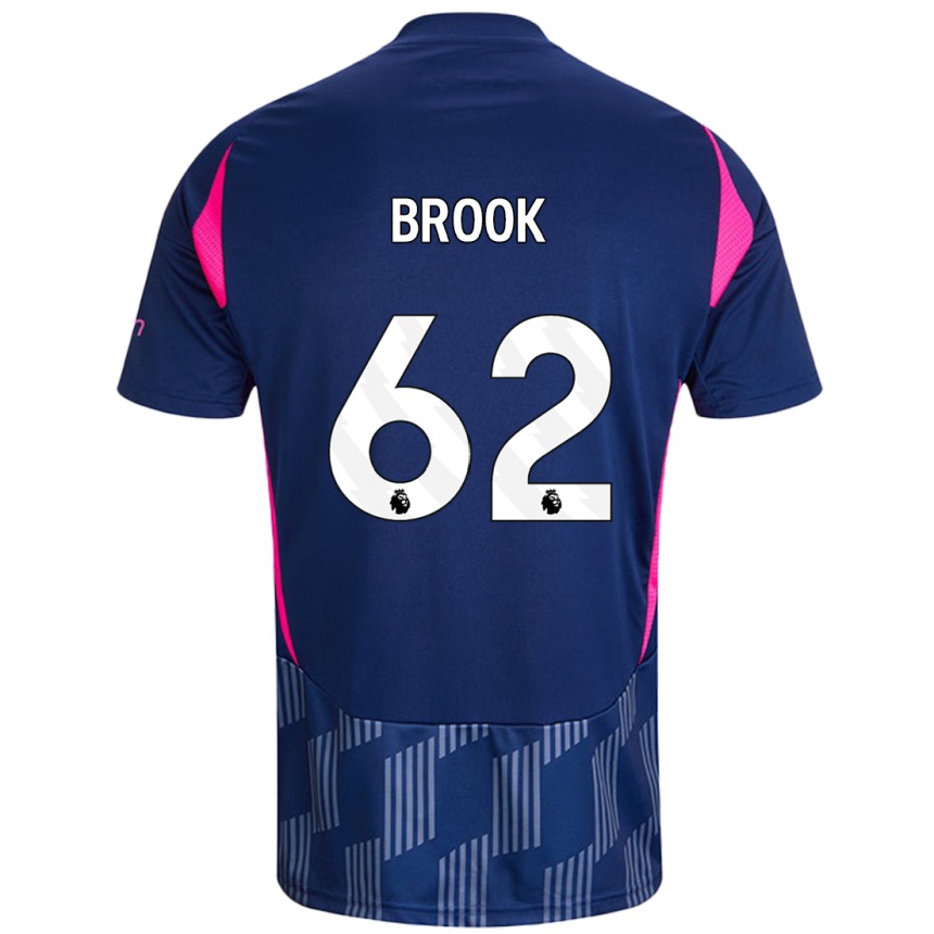 Damen Fußball Will Brook #62 Königsblau Rosa Auswärtstrikot Trikot 2024/25 T-Shirt Luxemburg