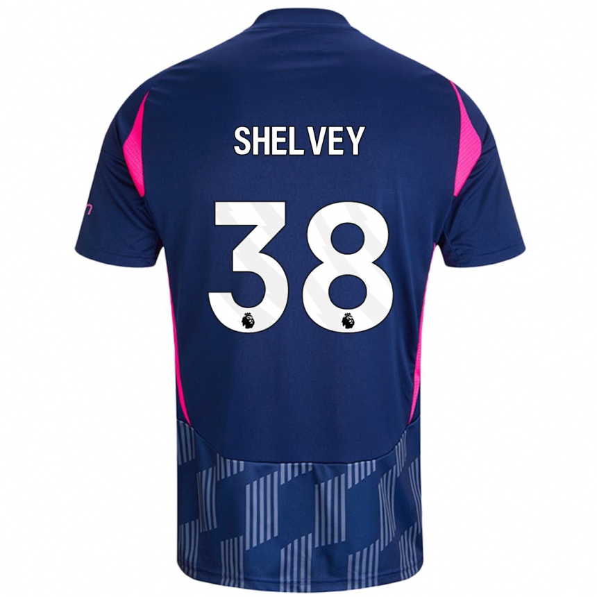 Damen Fußball George Shelvey #38 Königsblau Rosa Auswärtstrikot Trikot 2024/25 T-Shirt Luxemburg