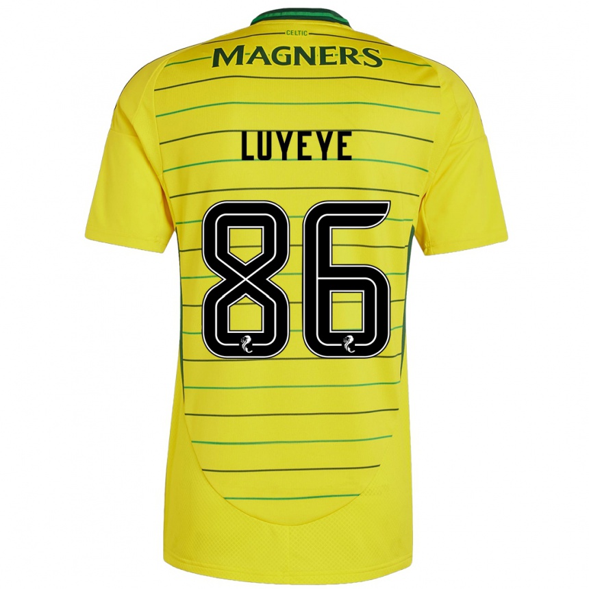 Damen Fußball Benny-Jackson Luyeye #86 Gelb Auswärtstrikot Trikot 2024/25 T-Shirt Luxemburg