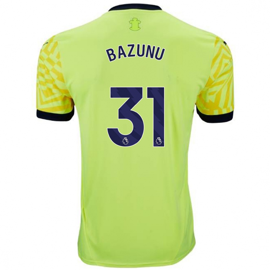 Damen Fußball Gavin Bazunu #31 Gelb Auswärtstrikot Trikot 2024/25 T-Shirt Luxemburg