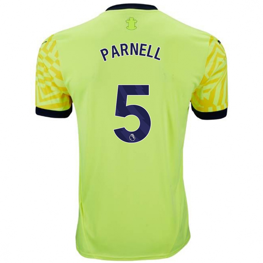 Damen Fußball Rosanna Parnell #5 Gelb Auswärtstrikot Trikot 2024/25 T-Shirt Luxemburg