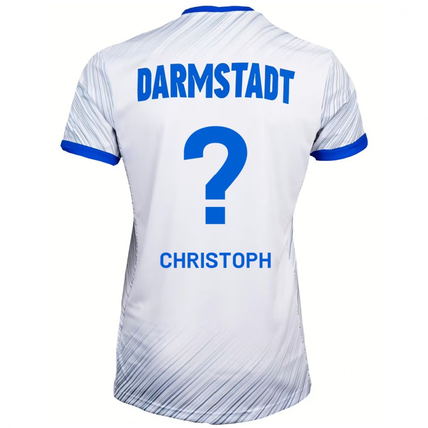 Damen Fußball Philipp Christoph #0 Weiß Blau Auswärtstrikot Trikot 2024/25 T-Shirt Luxemburg