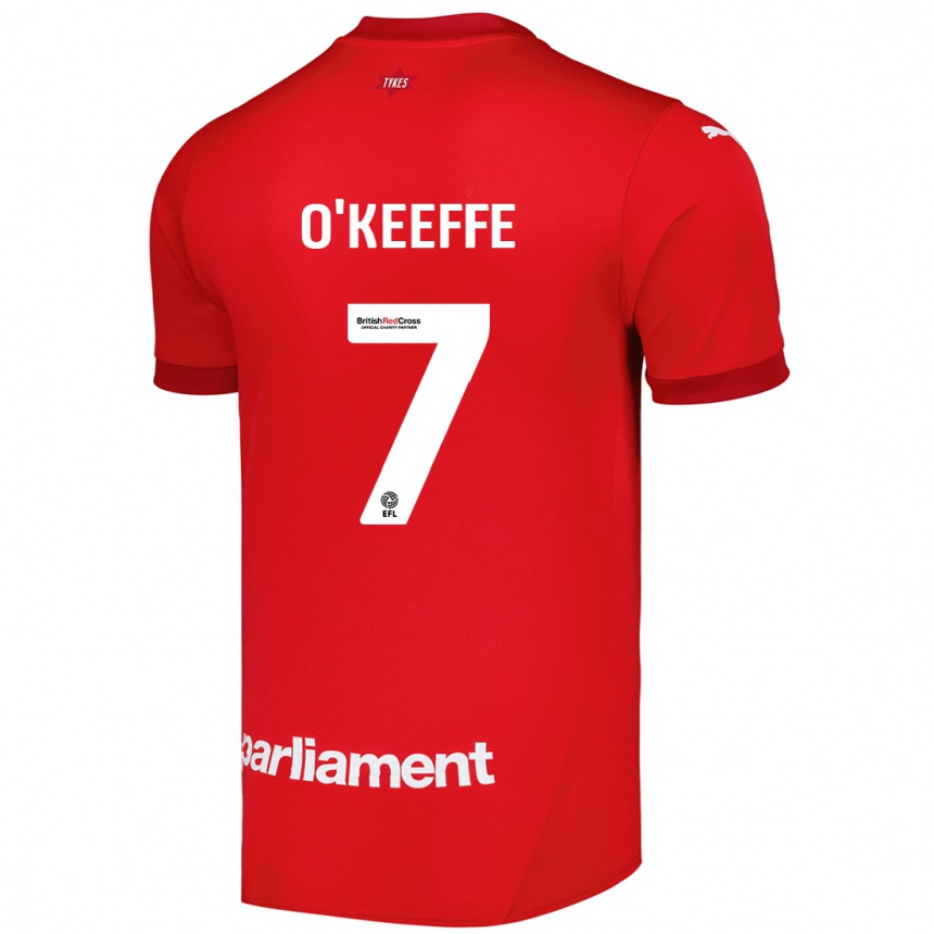 Kinder Fußball Corey O'keeffe #7 Rot Heimtrikot Trikot 2024/25 T-Shirt Luxemburg