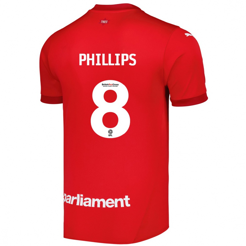 Kinder Fußball Adam Phillips #8 Rot Heimtrikot Trikot 2024/25 T-Shirt Luxemburg