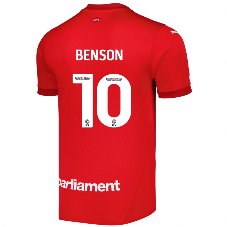 Kinder Fußball Josh Benson #10 Rot Heimtrikot Trikot 2024/25 T-Shirt Luxemburg