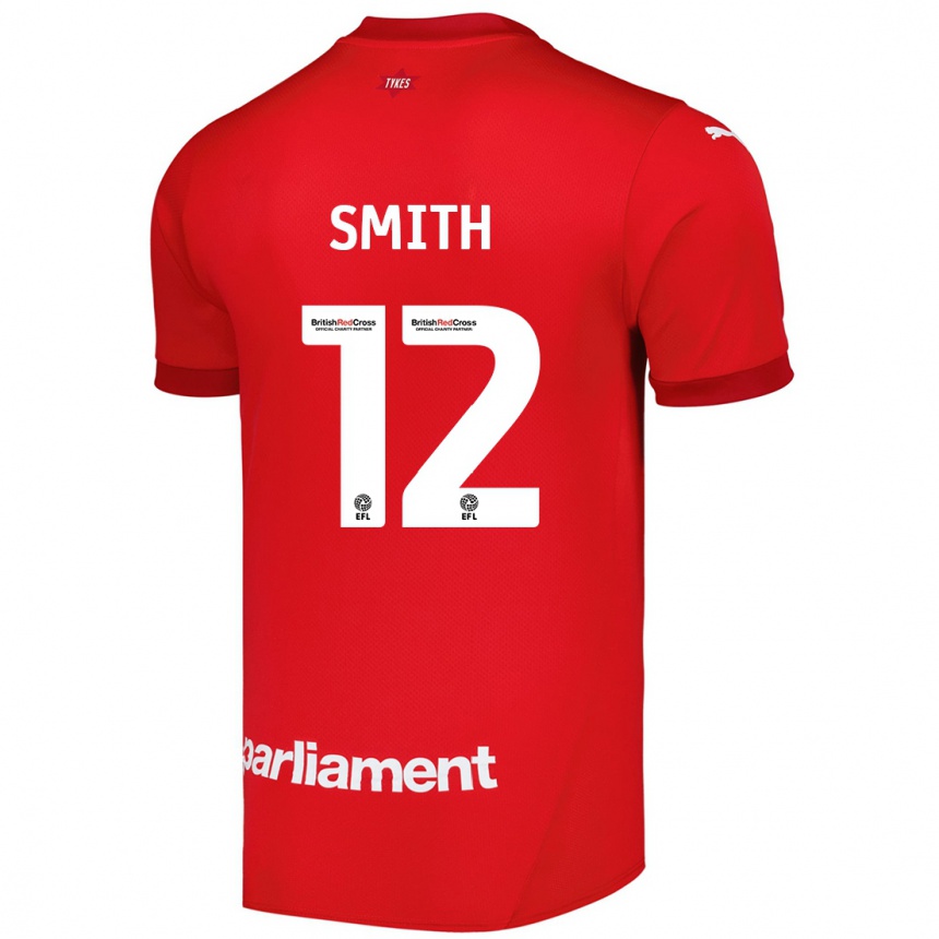 Kinder Fußball Jackson Smith #12 Rot Heimtrikot Trikot 2024/25 T-Shirt Luxemburg