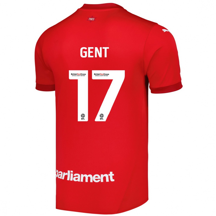 Kinder Fußball Georgie Gent #17 Rot Heimtrikot Trikot 2024/25 T-Shirt Luxemburg