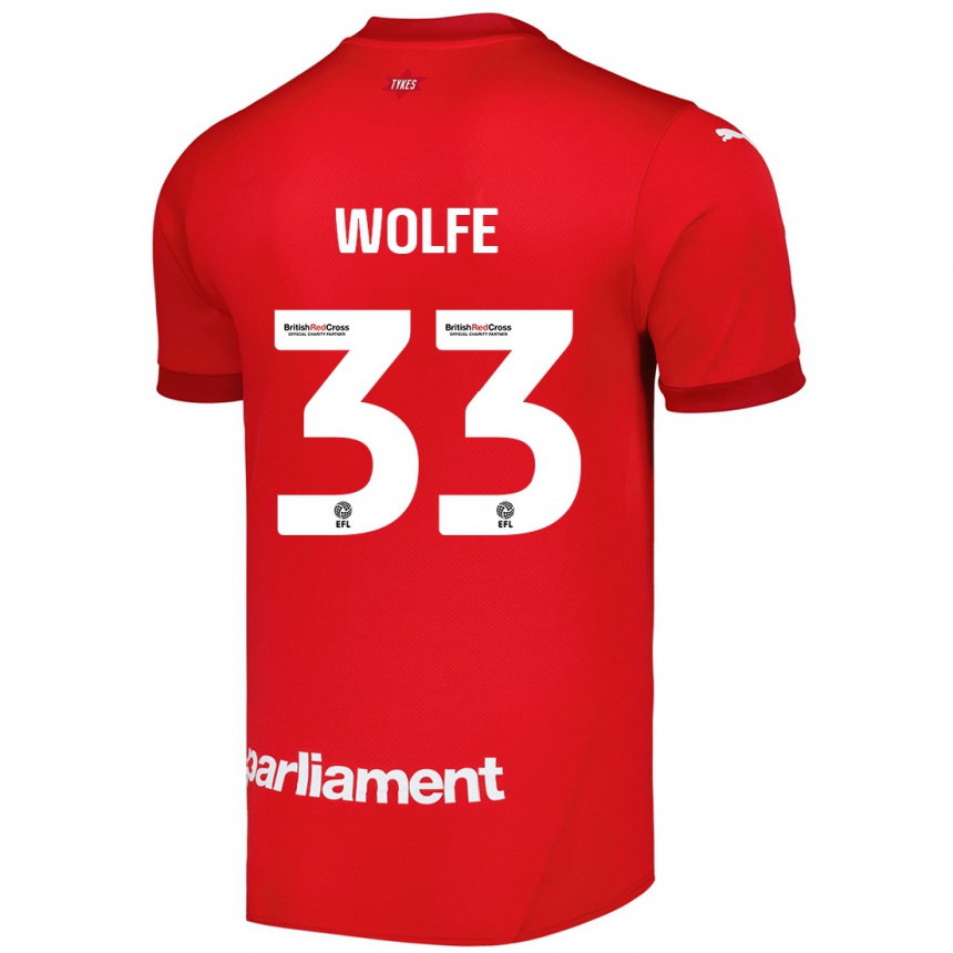 Kinder Fußball Matty Wolfe #33 Rot Heimtrikot Trikot 2024/25 T-Shirt Luxemburg