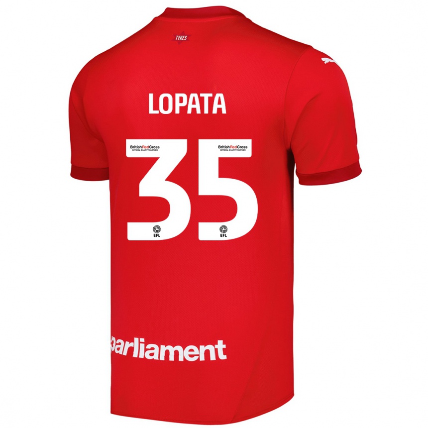 Kinder Fußball Kacper Lopata #35 Rot Heimtrikot Trikot 2024/25 T-Shirt Luxemburg