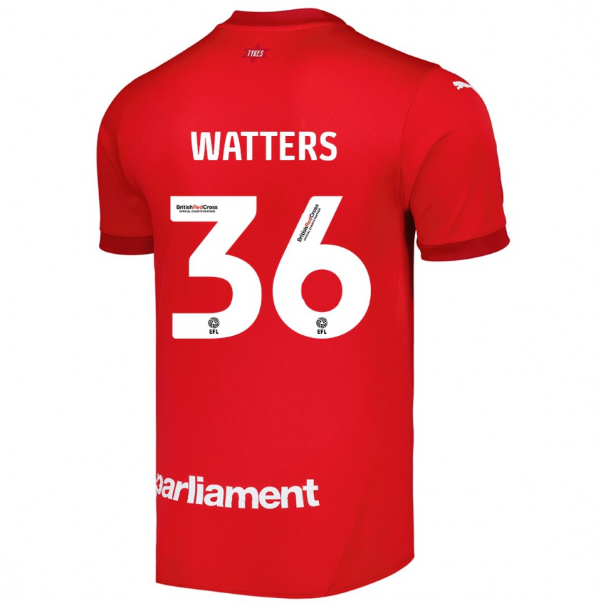 Kinder Fußball Max Watters #36 Rot Heimtrikot Trikot 2024/25 T-Shirt Luxemburg