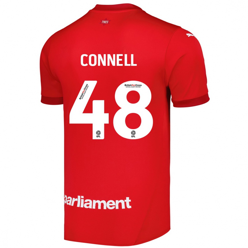 Kinder Fußball Luca Connell #48 Rot Heimtrikot Trikot 2024/25 T-Shirt Luxemburg