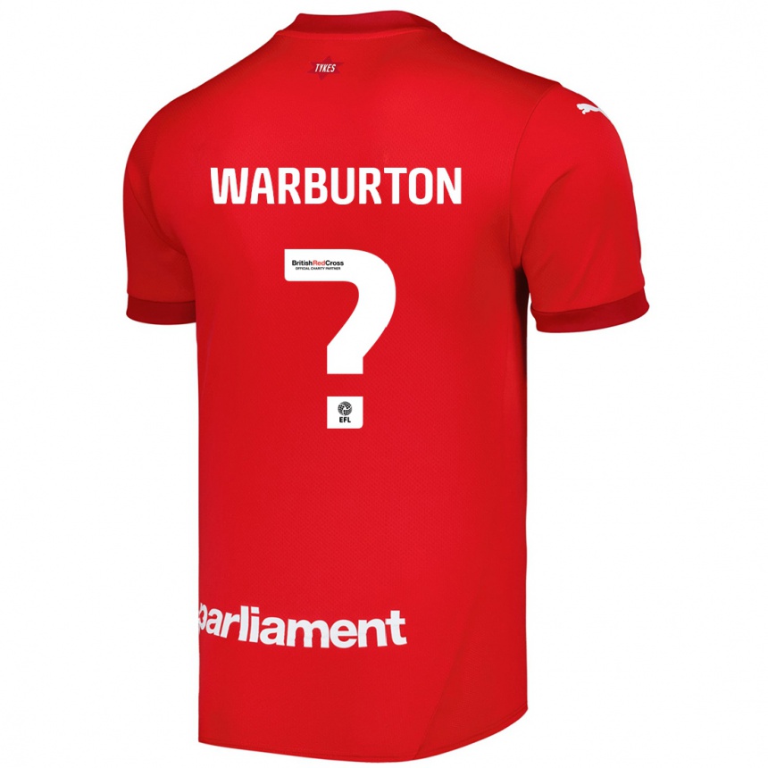 Kinder Fußball Owen Warburton #0 Rot Heimtrikot Trikot 2024/25 T-Shirt Luxemburg