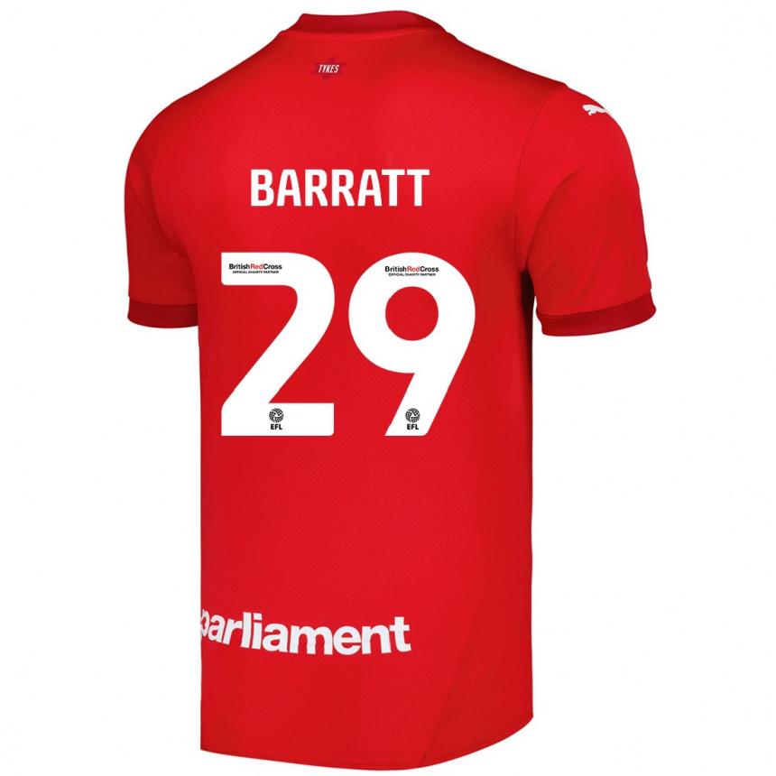 Kinder Fußball Connor Barratt #29 Rot Heimtrikot Trikot 2024/25 T-Shirt Luxemburg