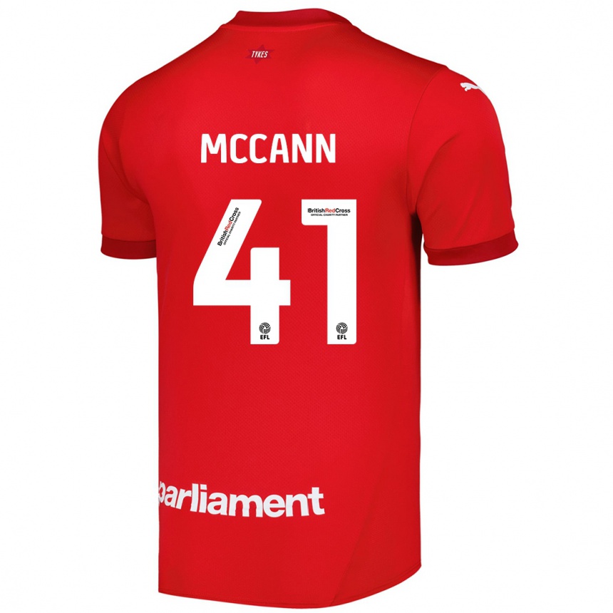 Kinder Fußball Bayley Mccann #41 Rot Heimtrikot Trikot 2024/25 T-Shirt Luxemburg