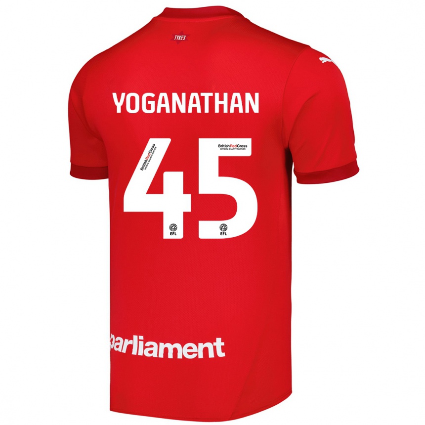 Kinder Fußball Vimal Yoganathan #45 Rot Heimtrikot Trikot 2024/25 T-Shirt Luxemburg