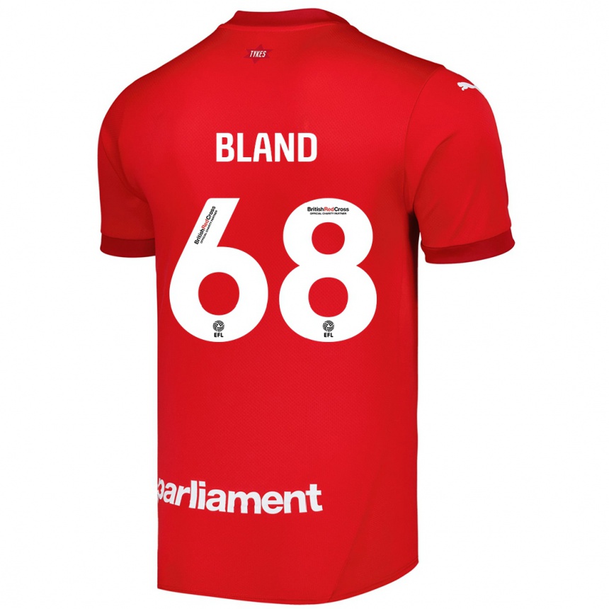 Kinder Fußball Jonathan Bland #68 Rot Heimtrikot Trikot 2024/25 T-Shirt Luxemburg