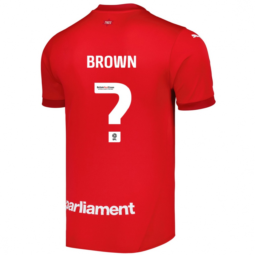 Kinder Fußball Kim Brown #0 Rot Heimtrikot Trikot 2024/25 T-Shirt Luxemburg