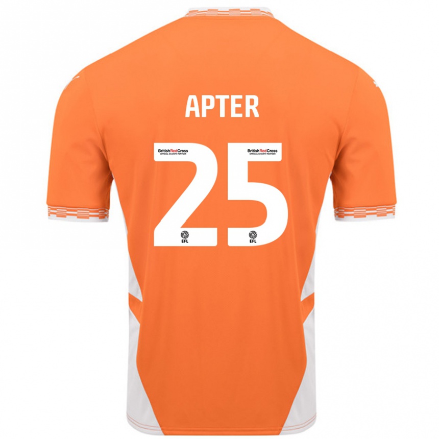 Kinder Fußball Rob Apter #25 Orange Weiß Heimtrikot Trikot 2024/25 T-Shirt Luxemburg