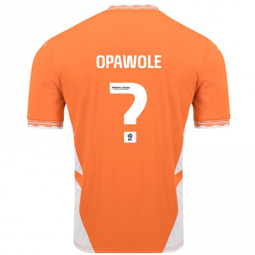 Kinder Fußball Johnson Opawole #0 Orange Weiß Heimtrikot Trikot 2024/25 T-Shirt Luxemburg