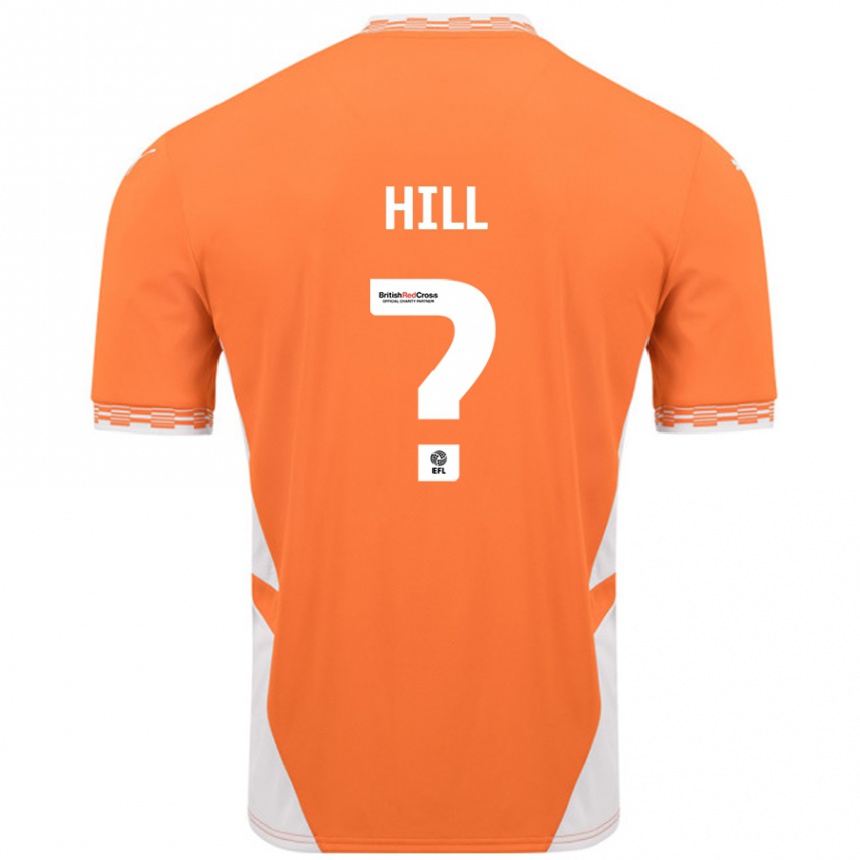 Kinder Fußball Tyler Hill #0 Orange Weiß Heimtrikot Trikot 2024/25 T-Shirt Luxemburg