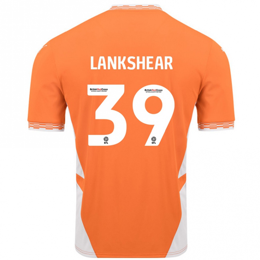 Kinder Fußball Alex Lankshear #39 Orange Weiß Heimtrikot Trikot 2024/25 T-Shirt Luxemburg