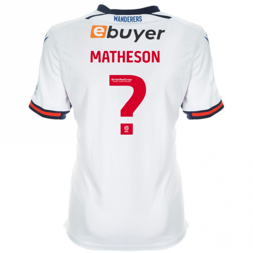 Kinder Fußball Luke Matheson #0 Weiß Heimtrikot Trikot 2024/25 T-Shirt Luxemburg