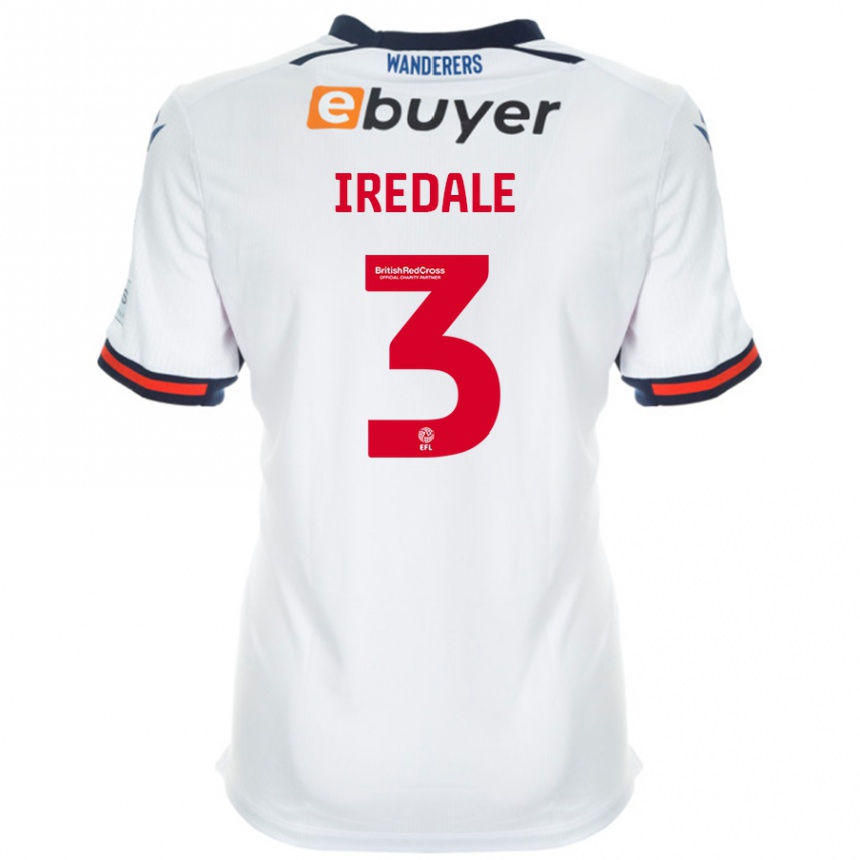 Kinder Fußball Jack Iredale #3 Weiß Heimtrikot Trikot 2024/25 T-Shirt Luxemburg