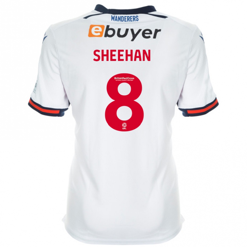 Kinder Fußball Josh Sheehan #8 Weiß Heimtrikot Trikot 2024/25 T-Shirt Luxemburg