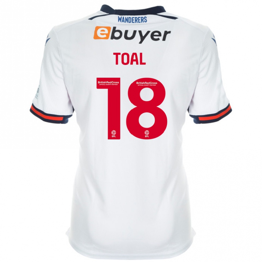 Kinder Fußball Eoin Toal #18 Weiß Heimtrikot Trikot 2024/25 T-Shirt Luxemburg