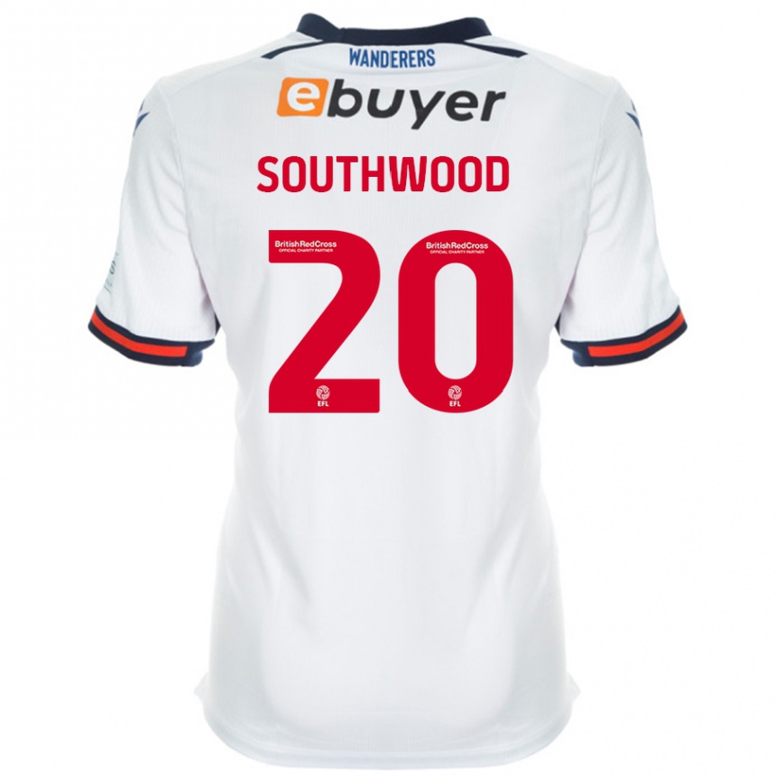 Kinder Fußball Luke Southwood #20 Weiß Heimtrikot Trikot 2024/25 T-Shirt Luxemburg