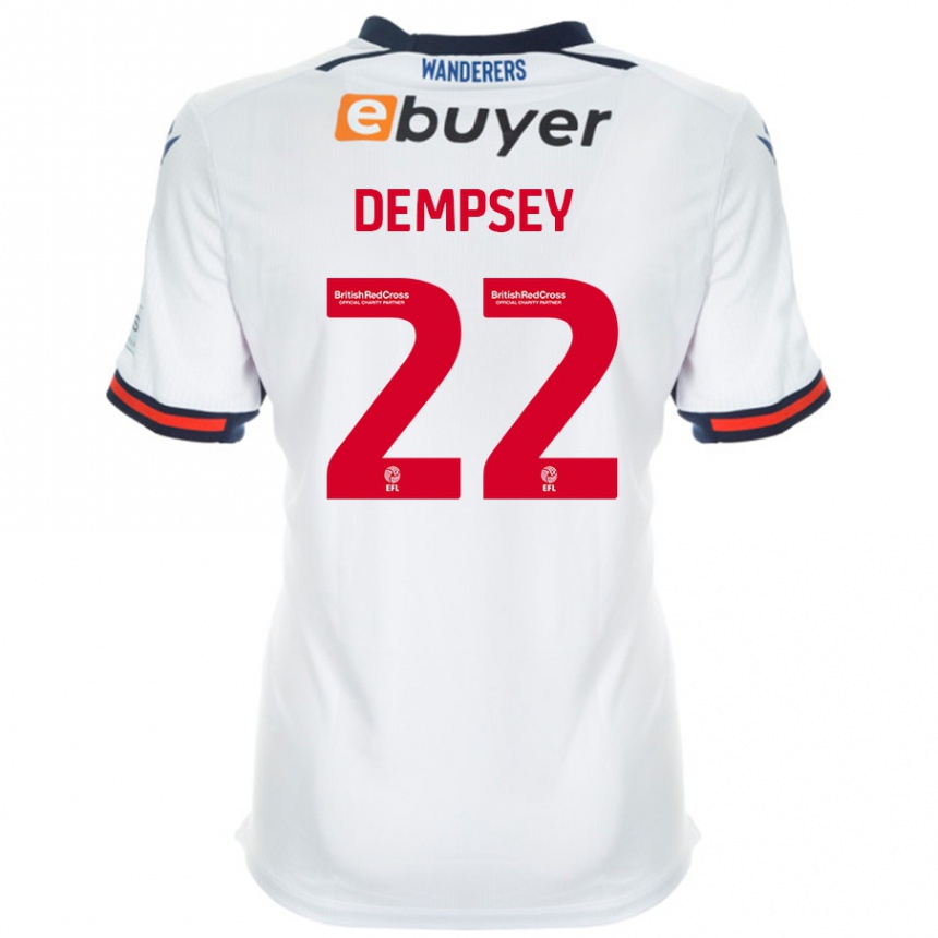 Kinder Fußball Kyle Dempsey #22 Weiß Heimtrikot Trikot 2024/25 T-Shirt Luxemburg