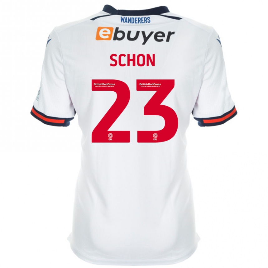 Kinder Fußball Szabolcs Schön #23 Weiß Heimtrikot Trikot 2024/25 T-Shirt Luxemburg