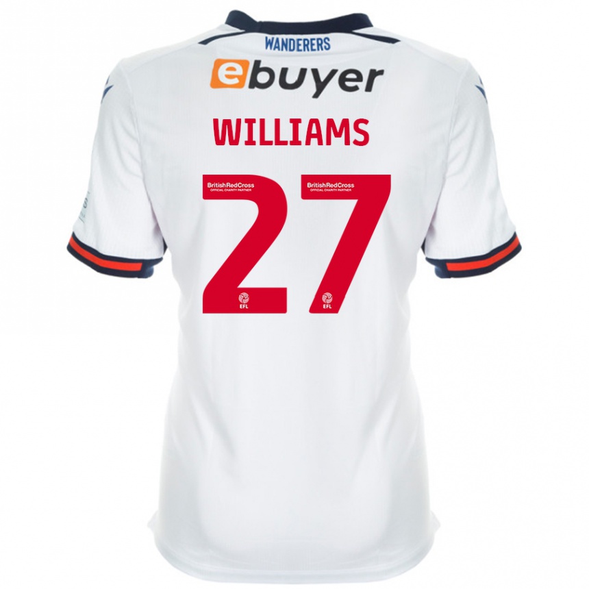 Kinder Fußball Randell Williams #27 Weiß Heimtrikot Trikot 2024/25 T-Shirt Luxemburg