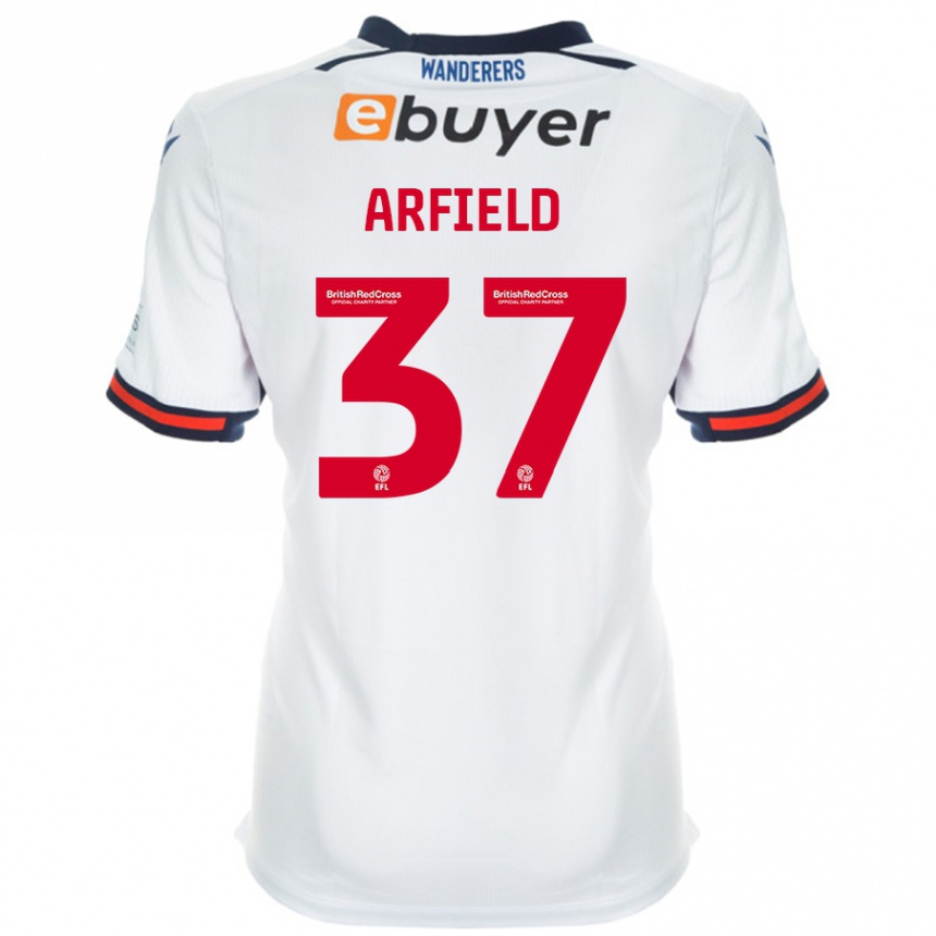 Kinder Fußball Scott Arfield #37 Weiß Heimtrikot Trikot 2024/25 T-Shirt Luxemburg