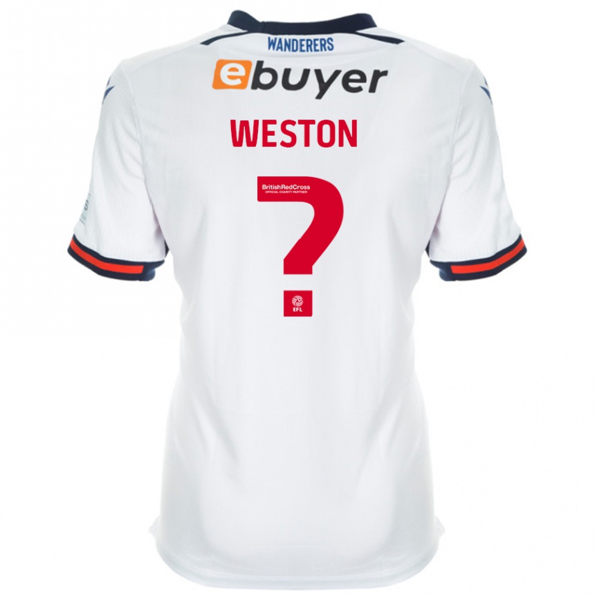 Kinder Fußball Ajay Weston #0 Weiß Heimtrikot Trikot 2024/25 T-Shirt Luxemburg