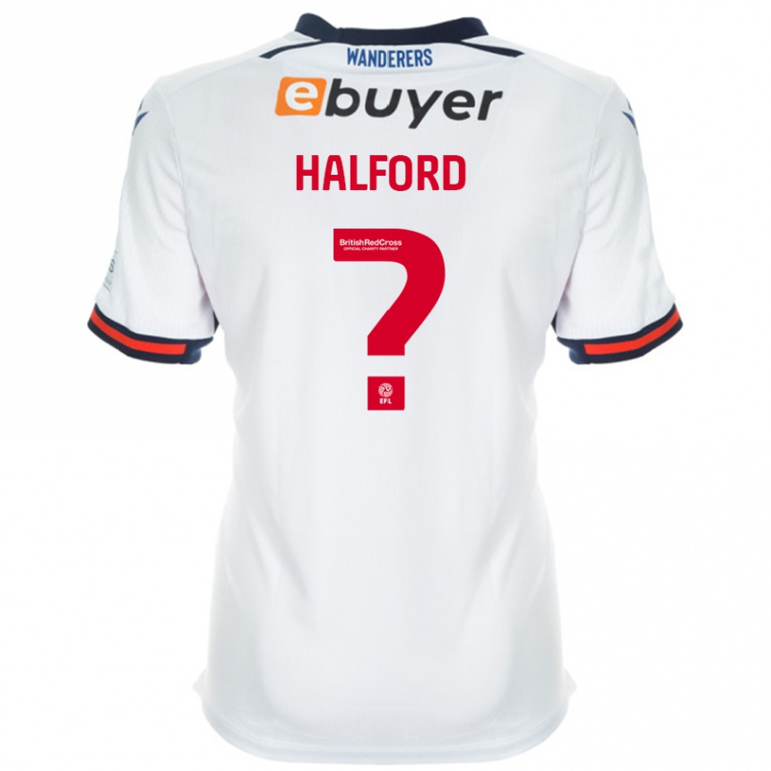 Kinder Fußball Noah Halford #0 Weiß Heimtrikot Trikot 2024/25 T-Shirt Luxemburg