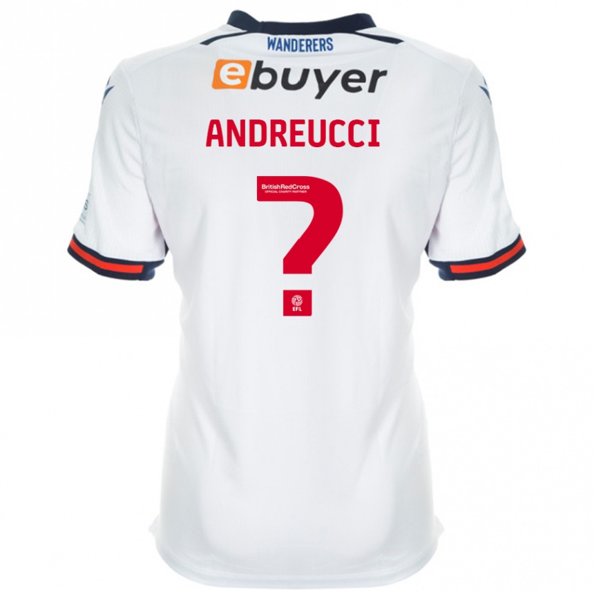 Kinder Fußball Ben Andreucci #0 Weiß Heimtrikot Trikot 2024/25 T-Shirt Luxemburg