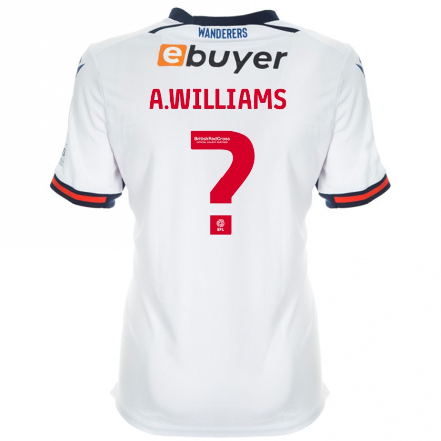 Kinder Fußball Alexsis Williams #0 Weiß Heimtrikot Trikot 2024/25 T-Shirt Luxemburg